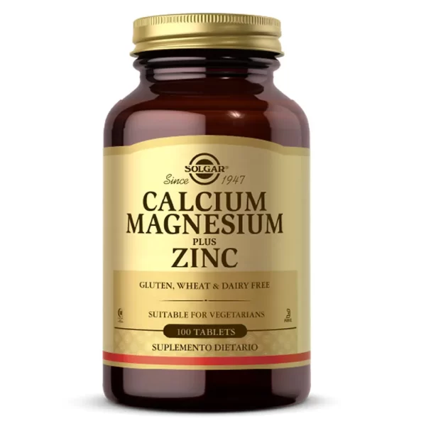 Calcium Magnesium Plus Zinc 100 Tabletas Solgar