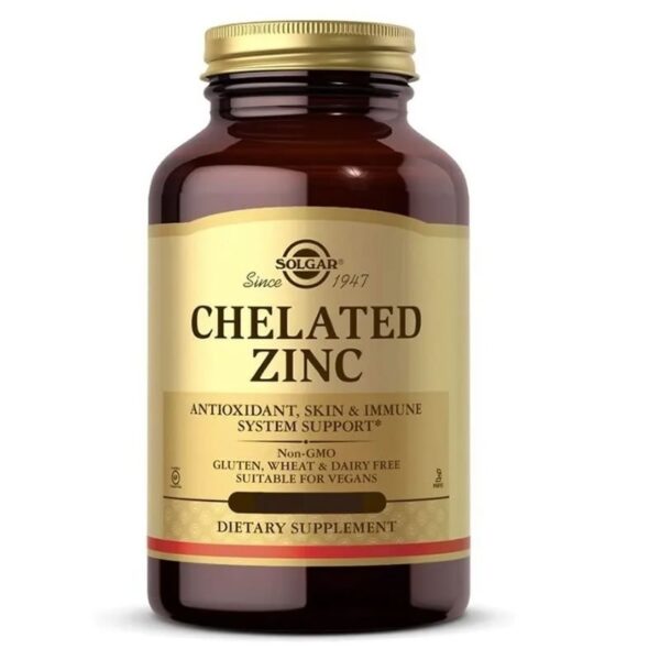 Chelated Zinc 100 Tabletas Solgar