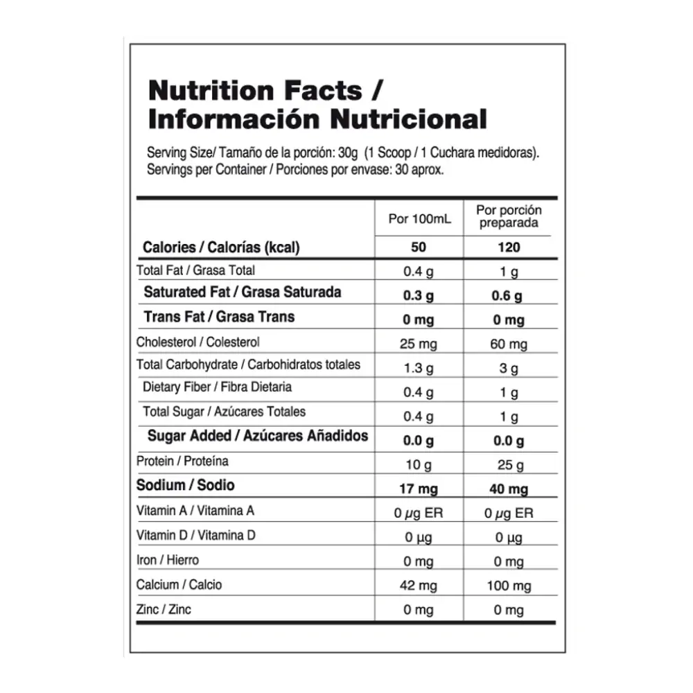100% Whey Elite Vainilla 2 Lb Vitanas - Imagen 2