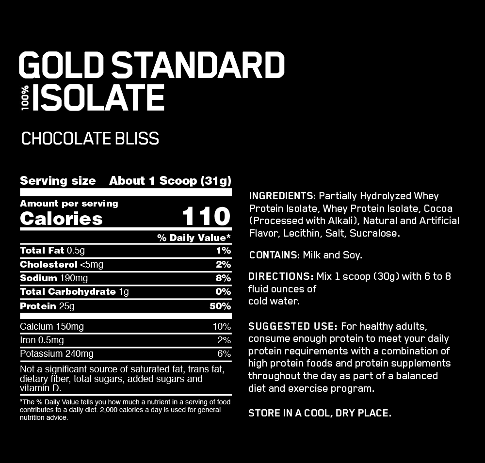 Gold Standard 100% Isolate 3 Lb Optimum Nutrition - Imagen 3