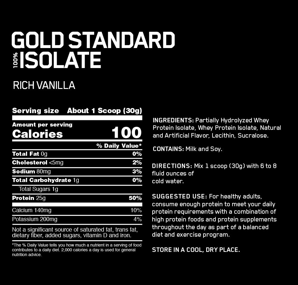 Gold Standard 100% Isolate 3 Lb Optimum Nutrition - Imagen 2
