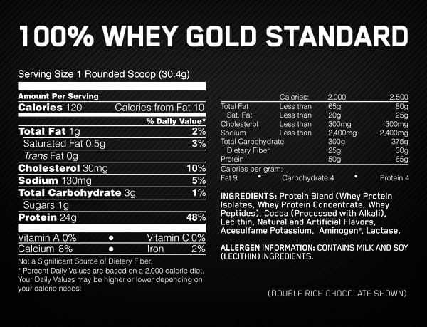 Alternative view of Gold Standard 100% Whey 2 lb Optimum Nutrition