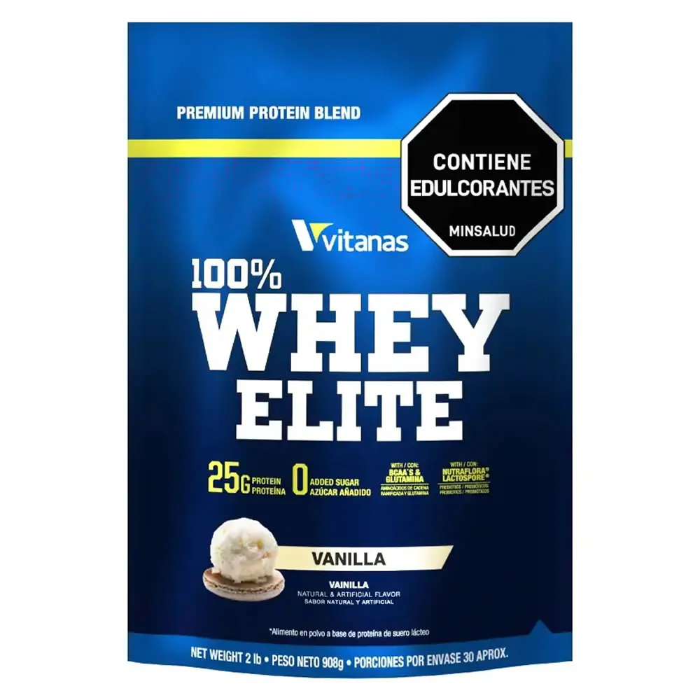100% Whey Elite Vainilla 2 Lb Vitanas